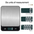 Digitale Küchenwaage aus Edelstahl bis 5 kg, auf 1 g genau
