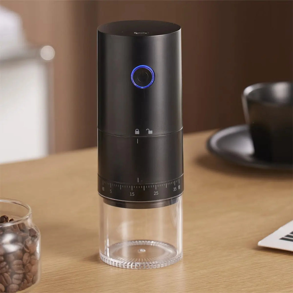 Elektrische Kaffeemühle mit Keramikmahlwerk und USB-C-Akku