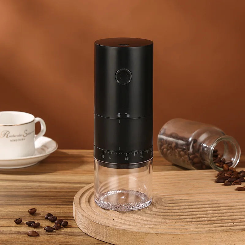 Elektrische Kaffeemühle mit Keramikmahlwerk und USB-C-Akku