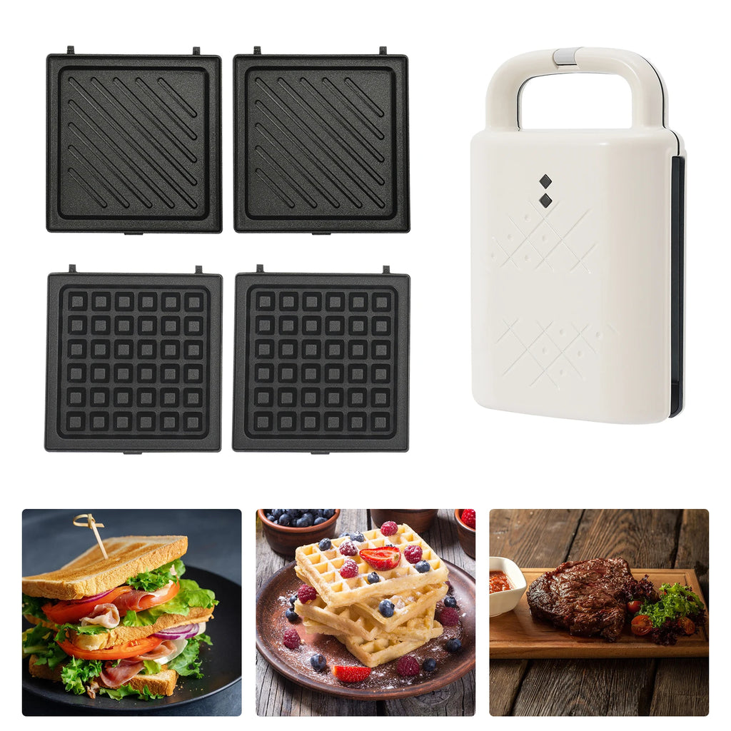 Sandwichmaker & Waffeleisen 2-in-1 mit wechselbaren Antihaftplatten