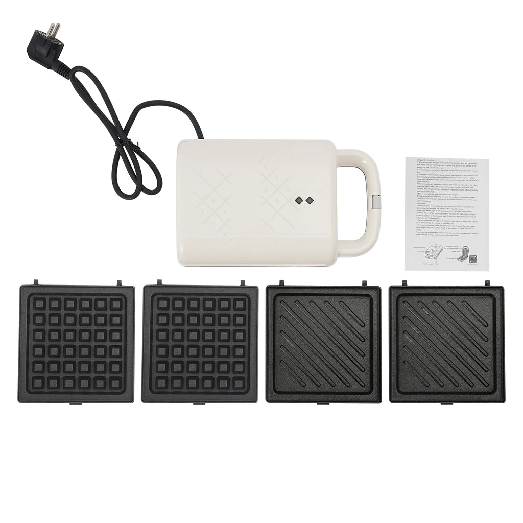 Sandwichmaker & Waffeleisen 2-in-1 mit wechselbaren Antihaftplatten