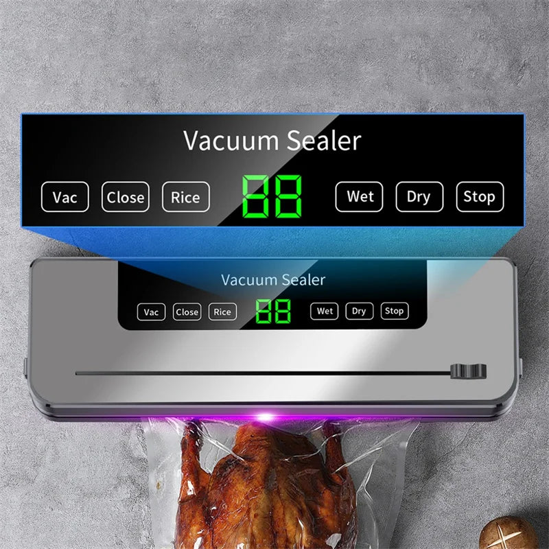 Vakuumierer mit integriertem Folienschneider, Trocken- & Nass-Modus