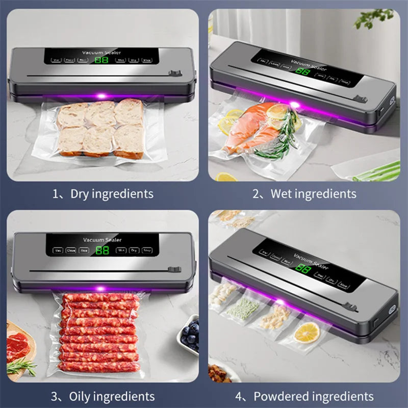Vakuumierer mit integriertem Folienschneider, Trocken- & Nass-Modus
